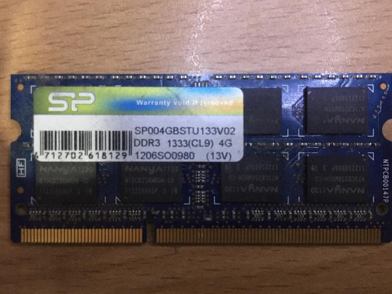 ㊣1193㊣ SP DDR3 1333 4G  雙面 可議價 RAM