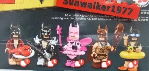 合售5款【積木2010】樂高 LEGO 71017 蝙蝠俠 睡衣 吉他 仙子 原始人 泳圈 / 蝙蝠俠電影 人偶包