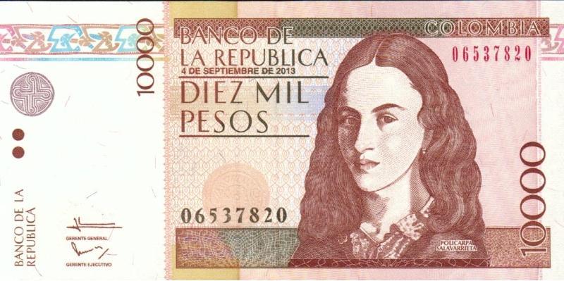 哥倫比亞-2013年10000元
