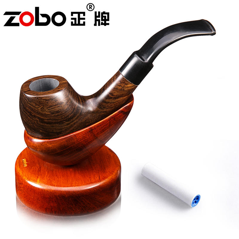 【促銷商品】半價 ZOBO正牌黑檀木煙斗 含贈品配件 ZB-839~卡菲精品
