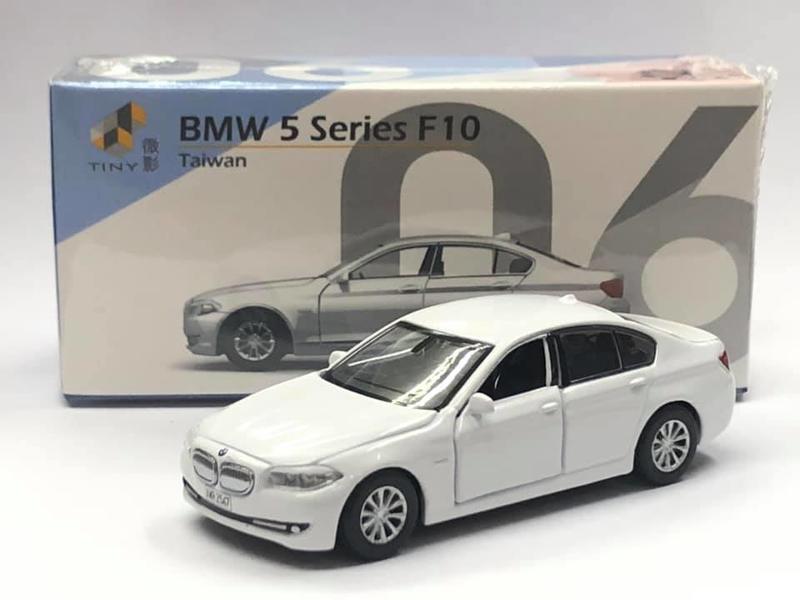 【模王 TINY 現貨】BMW 5系列 F10 白色 左駕 TAIWAN 台灣限定 1/64 合金車
