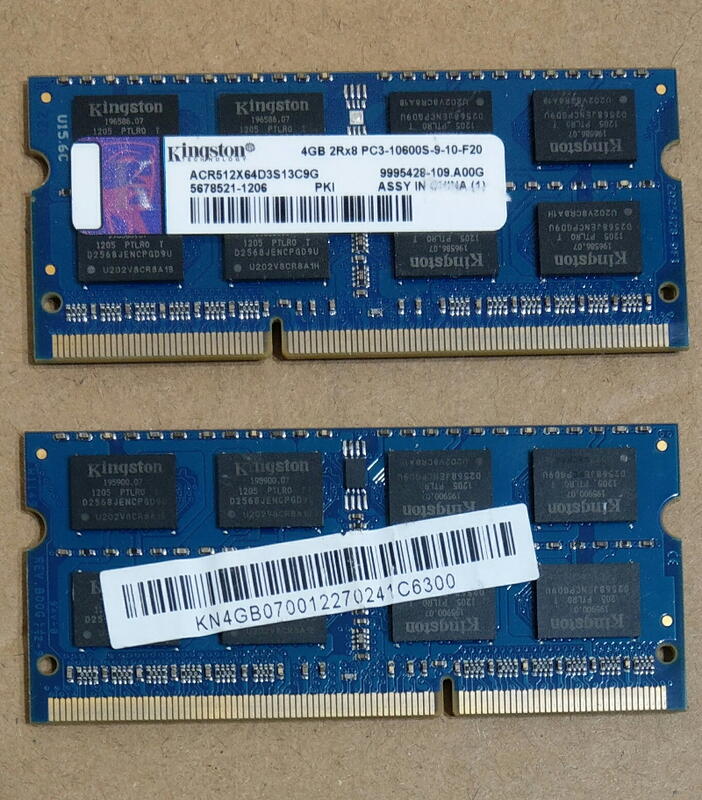 筆記型電腦用 DDR3 1333 4G 記憶體 三星/海力士/南亞/廣穎