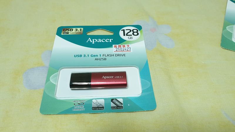 Apacer 宇瞻 隨身碟 AH25B USB 3.1 128GB