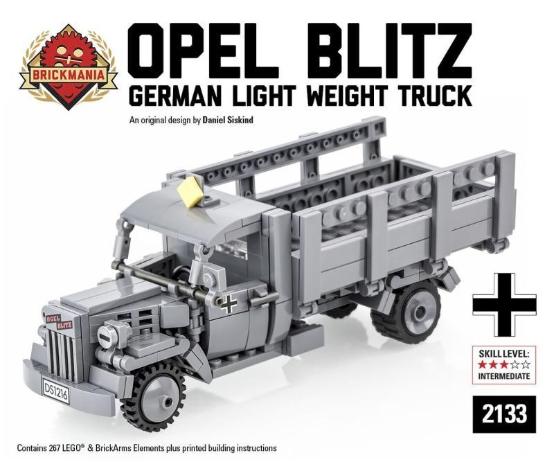 絕版現貨[正版Lego樂高/Brickmania設計出品]二戰德軍 Opel FLAK 37 37mm 歐寶高射炮車組
