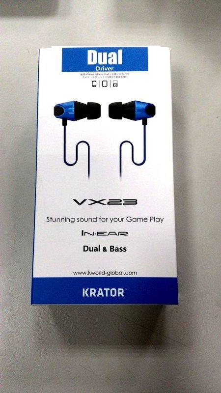 【KRATOR】 VX23 入耳式 音樂耳機麥克風 [ 直購價金額已含運費 ]