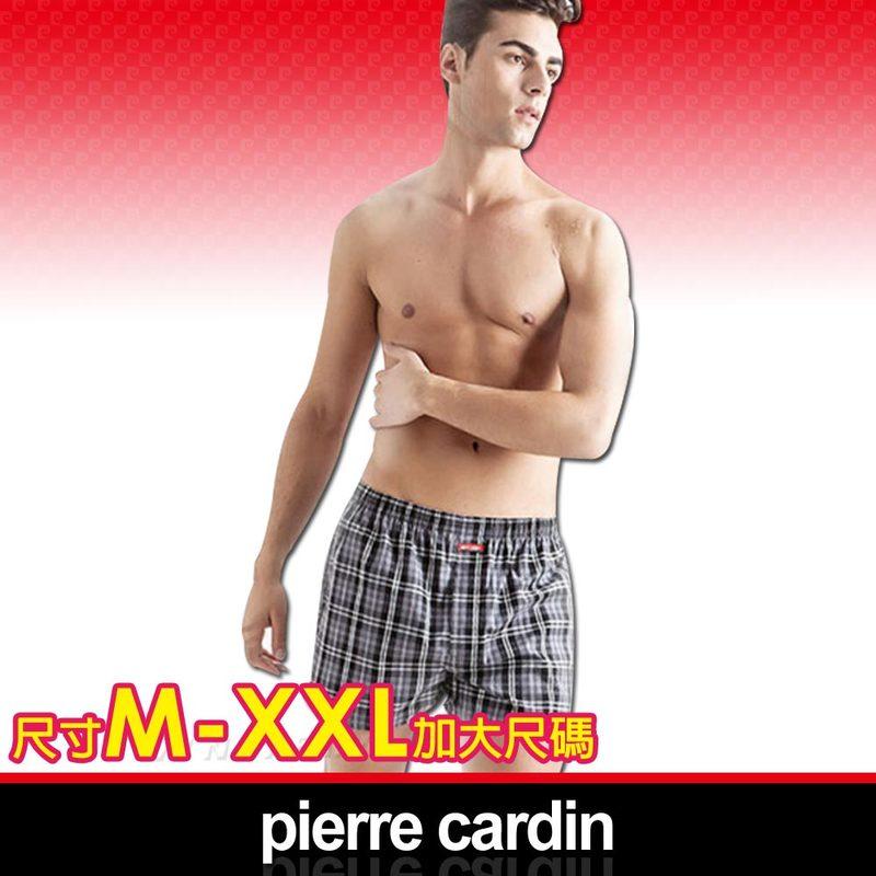 顏色隨機【Pierre Cardin 皮爾卡登】色織五片式平口褲 100%精梳棉(尺寸M~XXL加大尺碼)