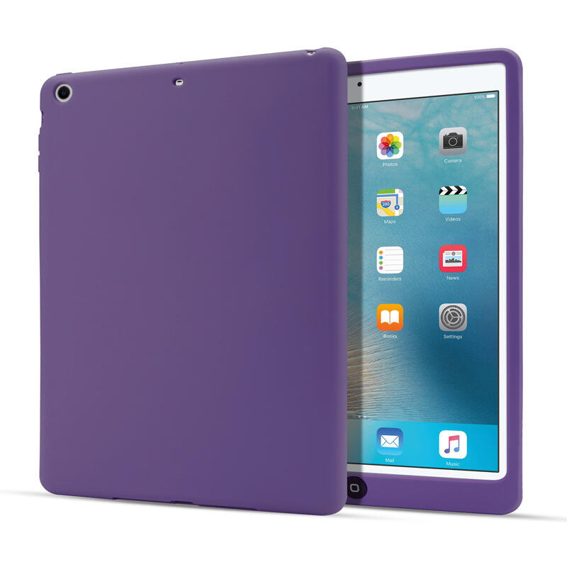  GMO  2免運Apple蘋果iPad 10.2吋2019 2020純色矽膠保護殼保護套超薄防震紫色防摔套防摔殼