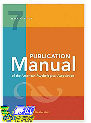 [8美國直購] 暢銷書 Publication Manual of the American Psychological Association Seventh Edition 143383216X 