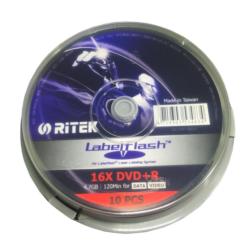 Ritek  Label Flash 閃雕 DVD+R 16X 燒錄片
