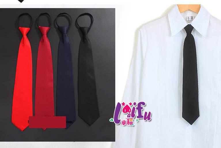 .°。.☆小婷來福＊.。°K537領帶布面寬8cm拉鍊領帶寬版領帶免打領帶學生領帶 ，售價170元