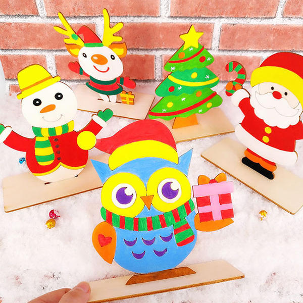 兒童手作DIY彩繪立體聖誕老人木板材料【XM0349】《Jami》