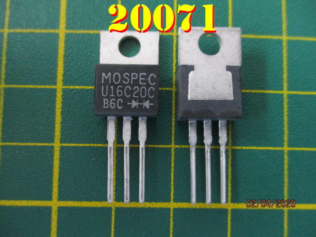 【全冠】MOSPEC U16C20C◇TO-220AB Power Rectifiers 整流器『6個/拍』