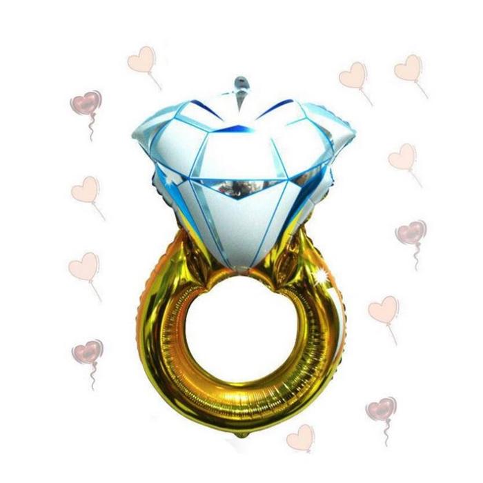 [Hare.D]43吋 鑽戒 戒指 鋁箔氣球 喜宴 婚禮 汽球情人節 場地佈置