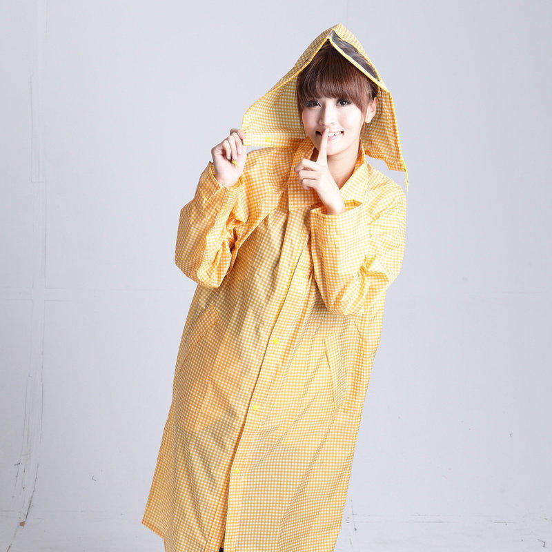 BrightDay風雨衣連身式 - 日系印花前開款