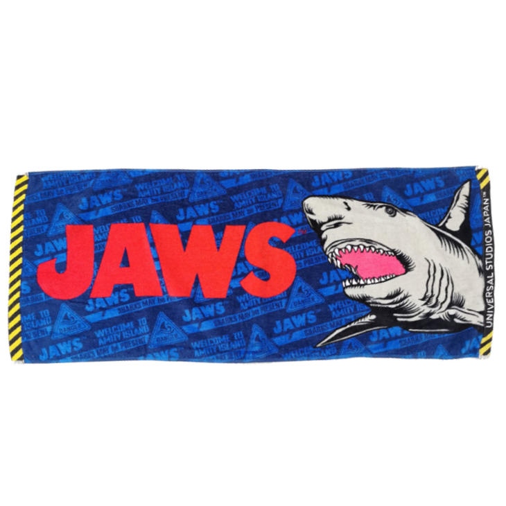 [現貨]大白鯊毛巾  Jaws 食人驚悚電影系列 環球 潮流復古運動健身運動巾 可愛生日交換禮物