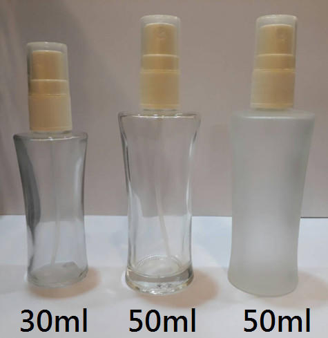 玻璃【瓶瓶罐罐/噴瓶】毛玻璃 噴瓶 [30ml~50ml] 霧面/透明瓶身 (可裝酒精) 白色噴嘴