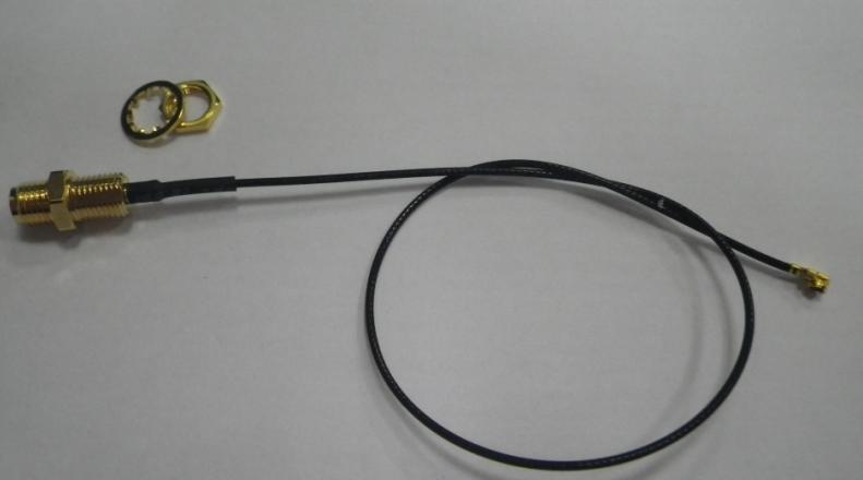 WJ(威雋)台灣製造/RP SMA(F)雙螺牙(特殊) 轉IPEX 轉接線/OD1.13 300mm