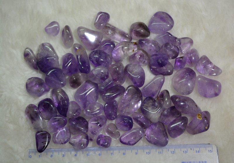 容際水晶  天然水晶 紫水晶 碎石 滾石《最頂級》250g《晶洞掉落研磨》
