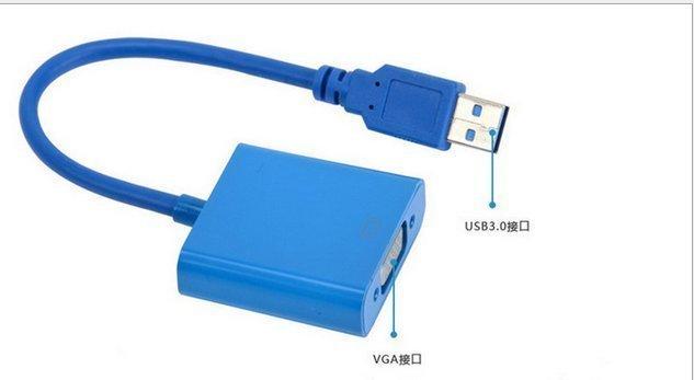 免光碟機USB3.0 TO VGA轉換器usb轉vga轉換線筆記本外置 951