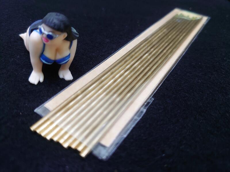 模型 改造 植樁 車軸 直徑2mm實心黃銅棒 銅線 (每包10入)