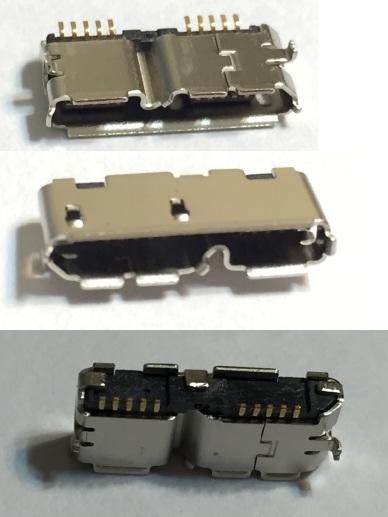 【IF】USB 3.0 micro B 母 移動硬碟 connector 連接器 BF 10p 定位柱為插腳型式