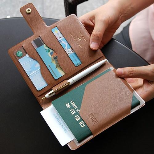 ♀高麗妹♀韓國 PLEPIC ravel Pass Cover 幸福飛翔卡片機票護照萬用收納夾(4色選)預購