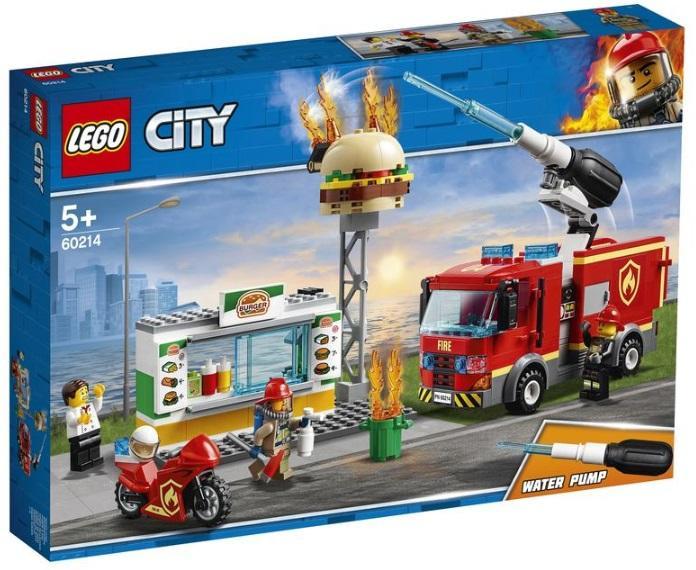 竹北kiwi玩具屋_ 2019 LEGO 樂高 CITY系列 Fire 60214 漢堡餐廳火災救援