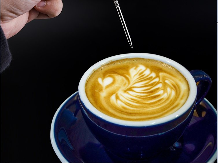 咖啡拉花針不銹鋼雕花棒韓式DIY花式咖啡咖啡師藝術勾花工具