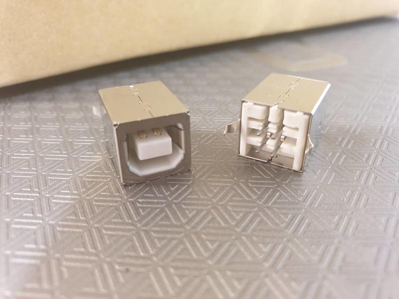 【A023-0221-LK】USB-B type 母頭 Connector 連接器, 4 Pins