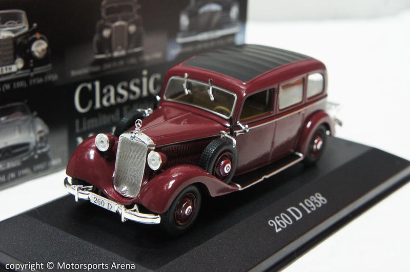 【現貨特價】賓士原廠 1:43 Atlas Mercedes Benz 260D W138 1936