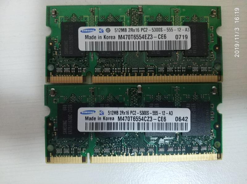 DDR2-667 DDR2 667 512MB 筆電 筆記型電腦 三星 DDR2 800 可參考