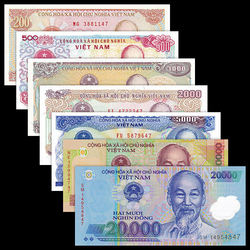 越南100   200   500   1000  2000  10000新鈔9999獅子號666豹子號mm雙軌1988