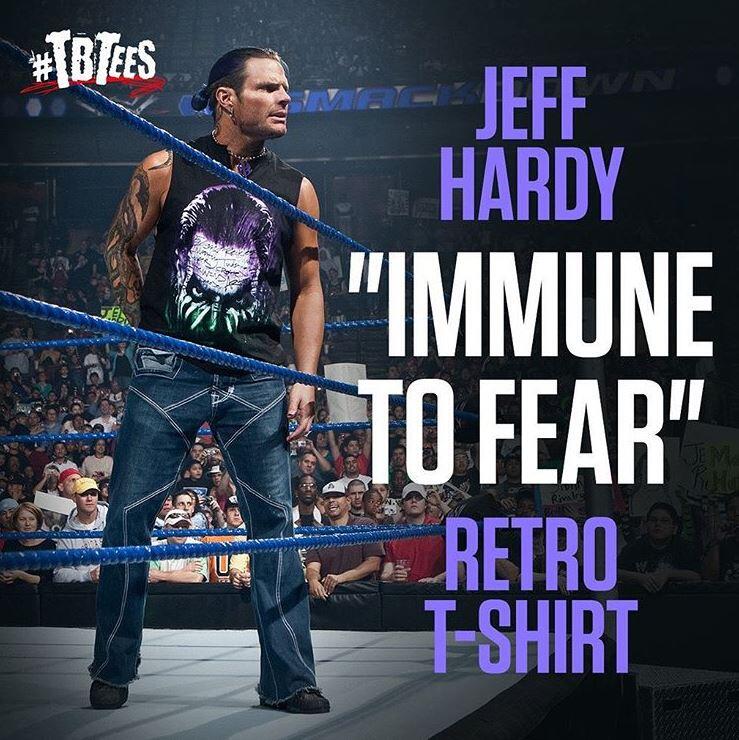 [美國瘋潮]正版WWE Jeff Hardy Immune To Fear Retro Tee 恐懼免疫復刻款短袖衣服