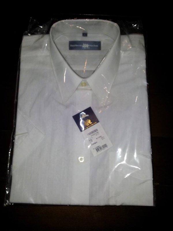 全新白色男性短袖襯衫~原價1280