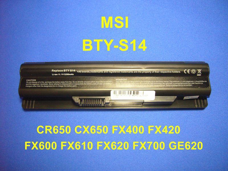 MSI BTY-S14 BTY-S15 CR650 CX650 FX400 FX420 FX600 FX610 電池
