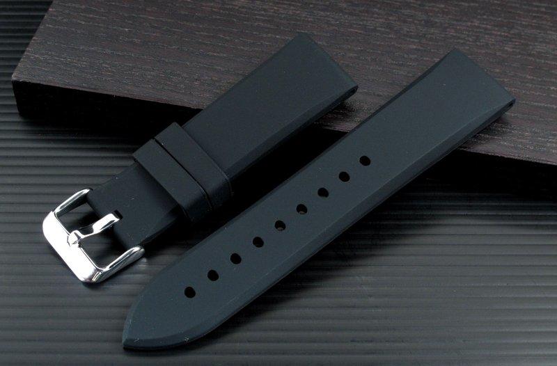 來來鐘錶~設計師款紳士錶適用優雅風格高質感平面無紋22mm矽膠錶帶不鏽鋼扣tissot iwc seiko