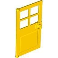 ◎朵依小舖◎LEGO◎1x4x6 Yellow Door 60623/4528550◎黃色 門扇 門片 ４格窗◎