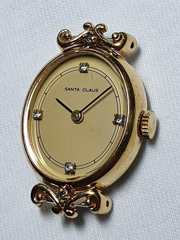 新品瑞士SANTA CLAUS聖誕老人手動上鍊14K金錶復古錶款，僅此一只，絕不撞錶，非買不可值得收藏的好錶。
