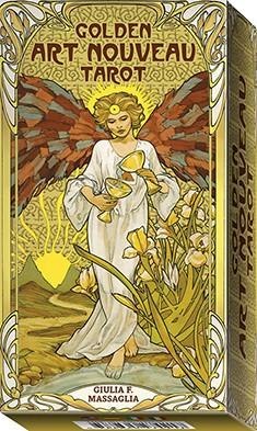 燙金印刷★塔羅事典★孟小靖的塔羅博物館《黃金慕夏塔羅牌 Golden Art Nouveau Tarot》牌面金色光澤