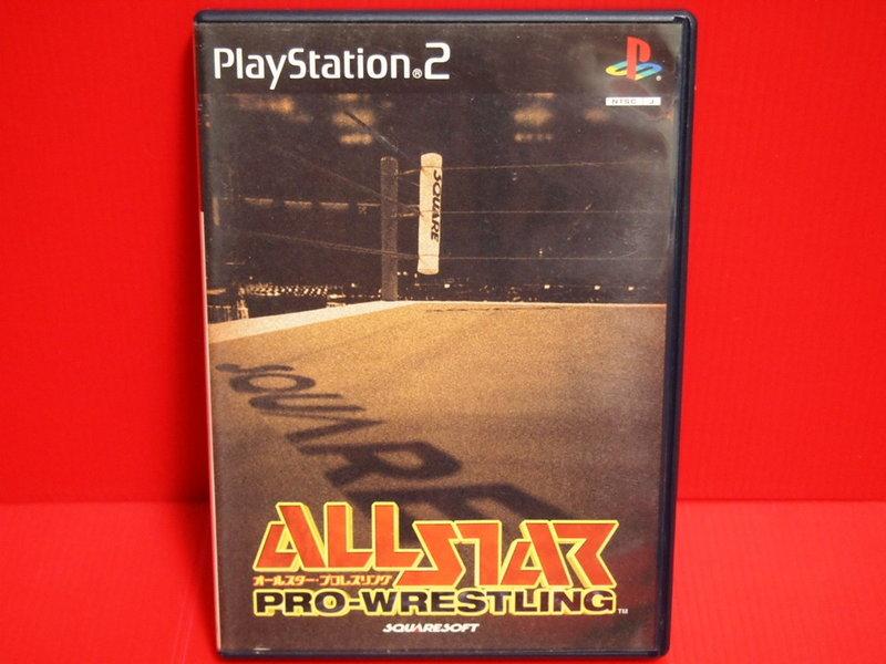 {哈帝太郎}~PS2 原版遊戲 職業摔角英雄會 ALLSTAR PRO 日版 光碟小刮 有盒書~下標就賣！
