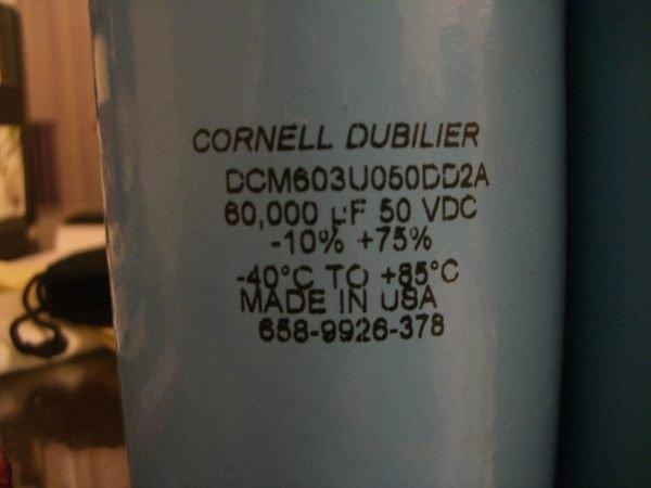 新品美製軍規 CORNELL DUBILIER 60000UF 50VDC 濾波電容 2顆一標