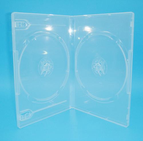 【臺灣製造】100個(一箱)-雙片裝14mm PP霧透 CD盒/DVD盒/光碟盒/CD殼/有膜