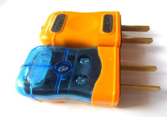DIY 抗摔安全耐用插頭 一體包膠插頭 純銅插片 透明外殼 單個價格