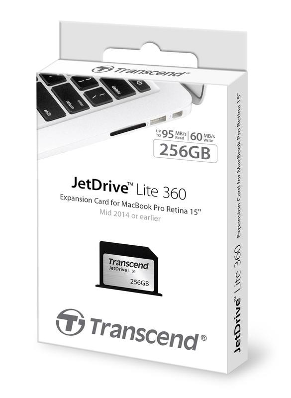 創見 256G JetDrive Lite 360 SD擴充卡(適用2013年末~2015S年中Macbook Pro)