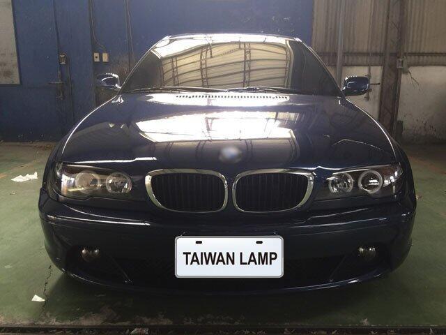 《※台灣之光※》全新BMW 03 04 05 06年2門2D E46 318CI 325CI雙光圈黑底投射大燈組CI