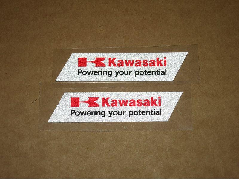 3M反光貼紙 白底 8公分 2入裝 kawasaki 川崎 摩托車貼紙 反光 防水 裝飾貼紙