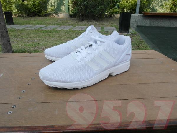 9527 Adidas Originals 愛迪達 三葉草 全白 ZX Flux 白色 B34503 女鞋