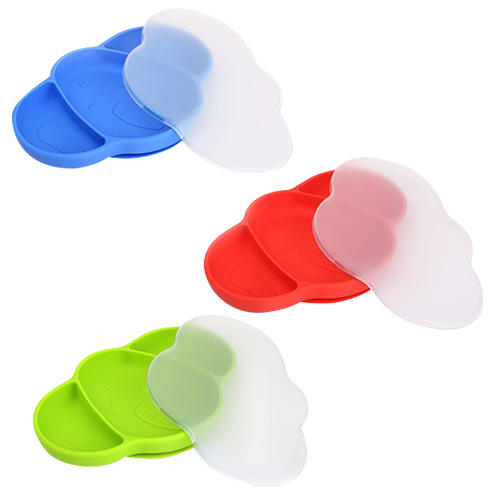 @@網路影音城【兒童矽膠防滑餐盤-可愛象造型3色】粉紅or藍or綠-全新