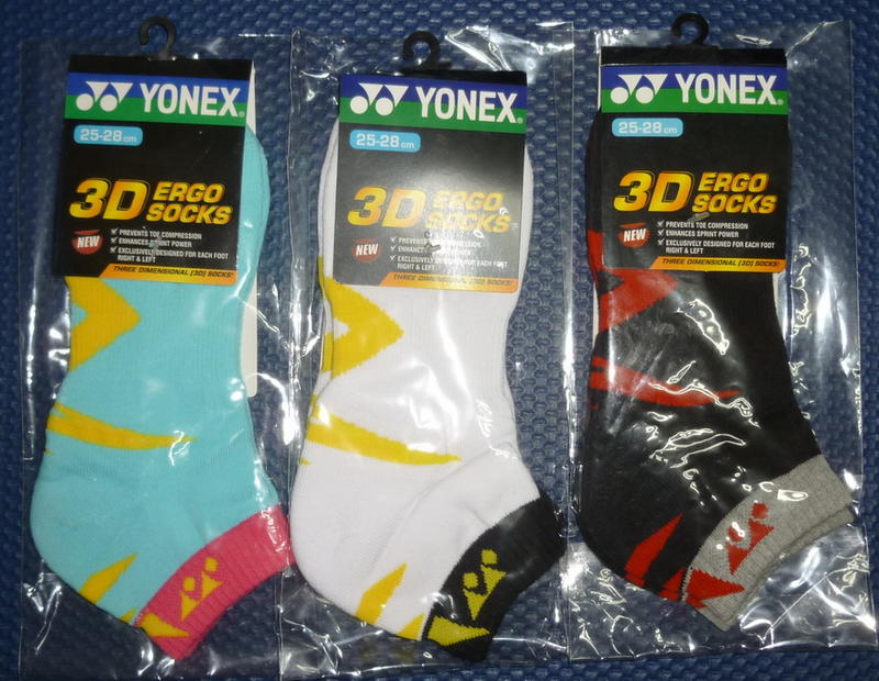 2018 YONEX 運動襪 100% 純棉(厚) 尺寸 25~28cm 特價 每雙 100元 6雙免運費