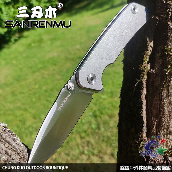 詮國 - SANRENMU 三刃木 12C27鋼折刀 / 銀色 / 尾端擊破器 / 9008 | 露天市集 | 全台最大的網路購物市集